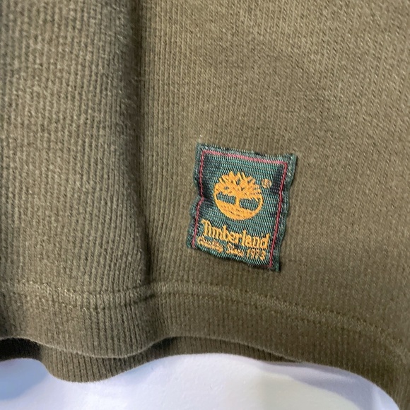 Timberland Weathergear Quarter Zip 100% Cotton Ribbed Pullover Sweater - Picture 5 of 8